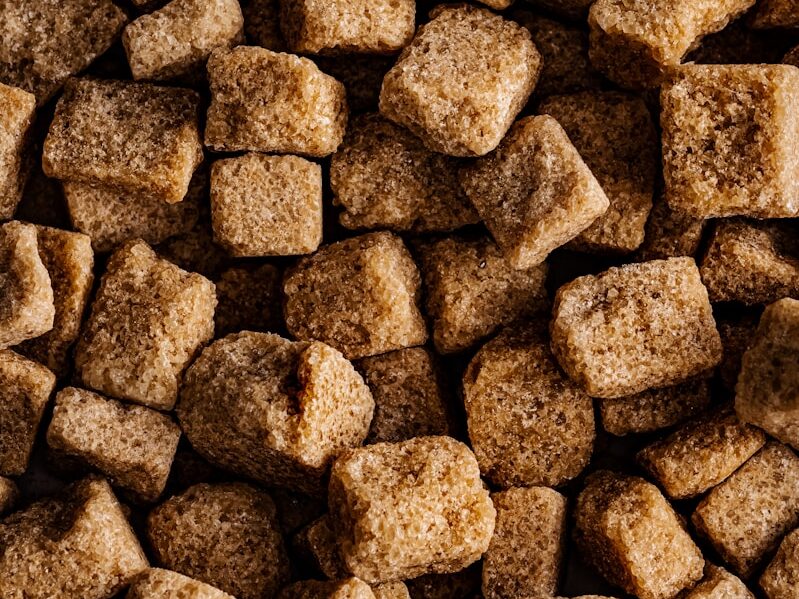 Extraction Products brown and black stone fragments